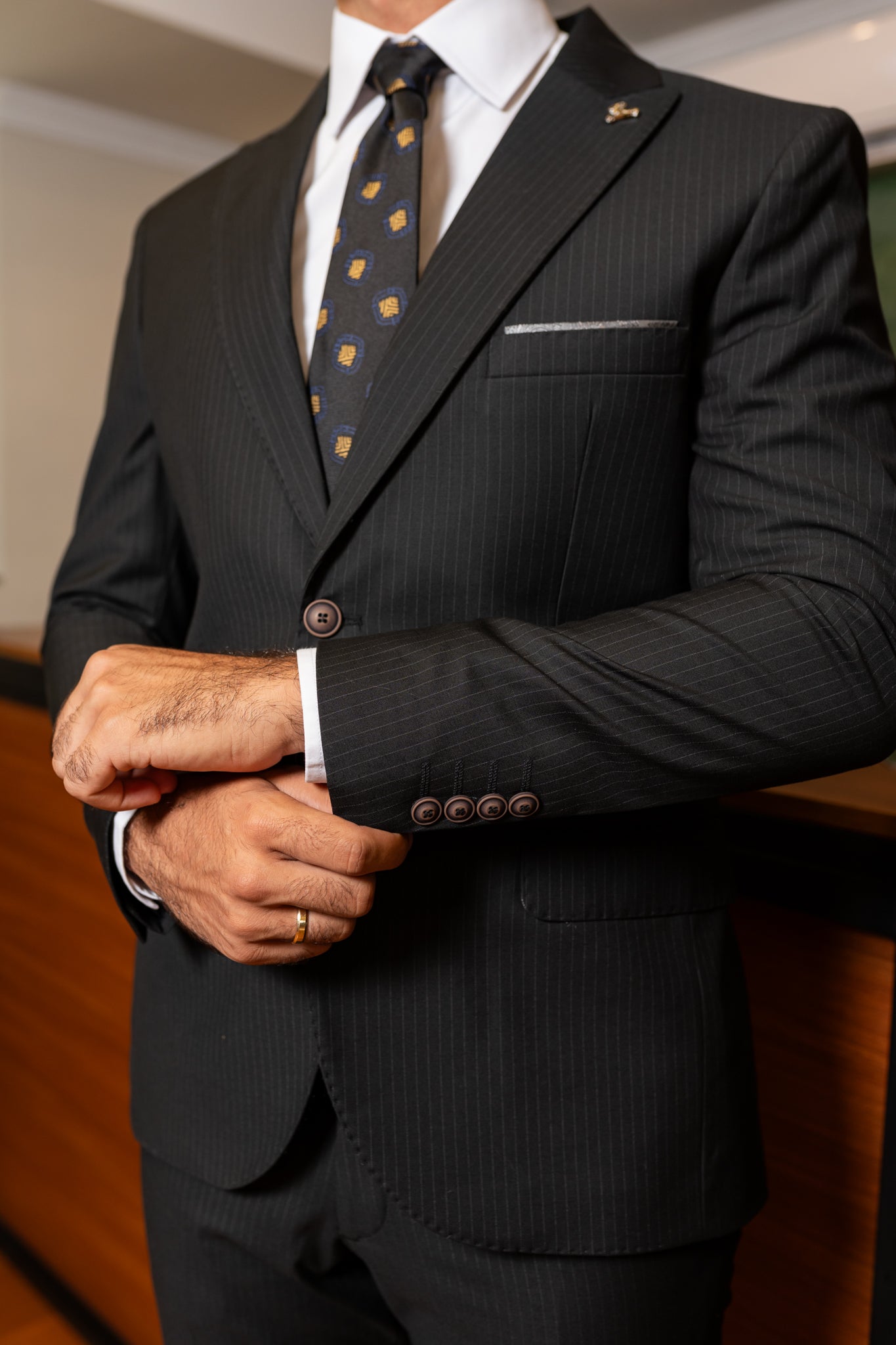 Costume Alfaiataria Preto Risca de giz 1125