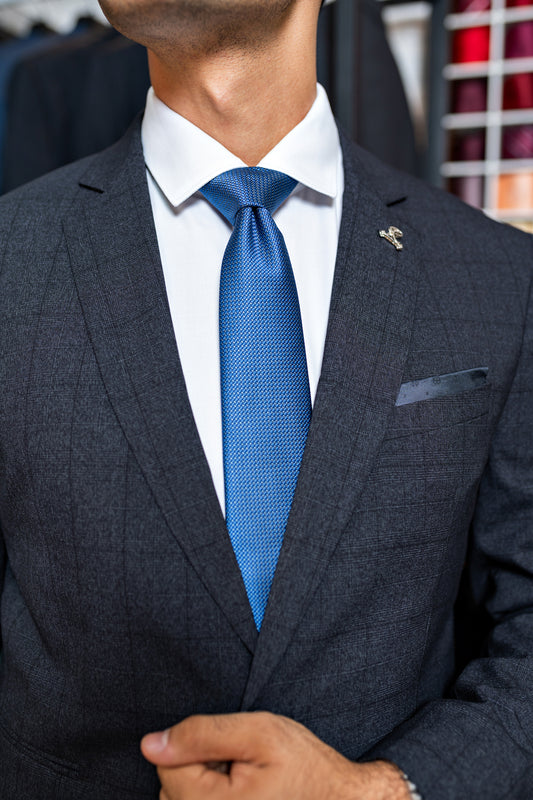 Costume Alfaiataria Clássica Chumbo xadrez 0225