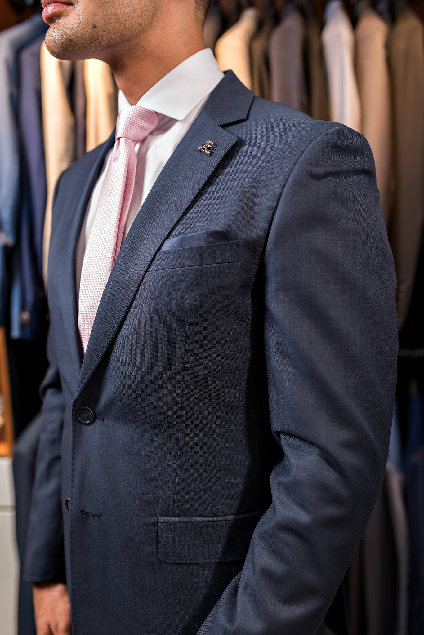 Costume Alfaiataria Clássica Azul noite lã mista