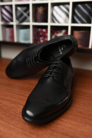 Sapato Sola de borracha Preto Oxford