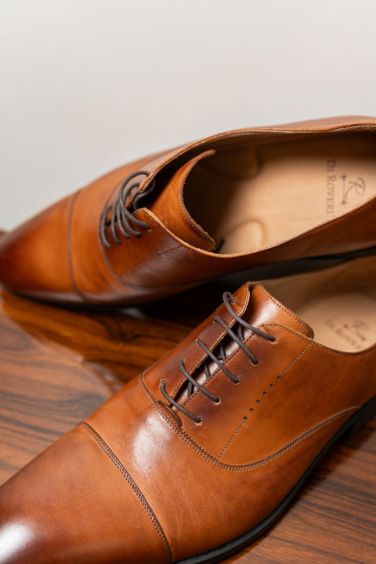 Sapato Social de Couro Sola de borracha Pinhão