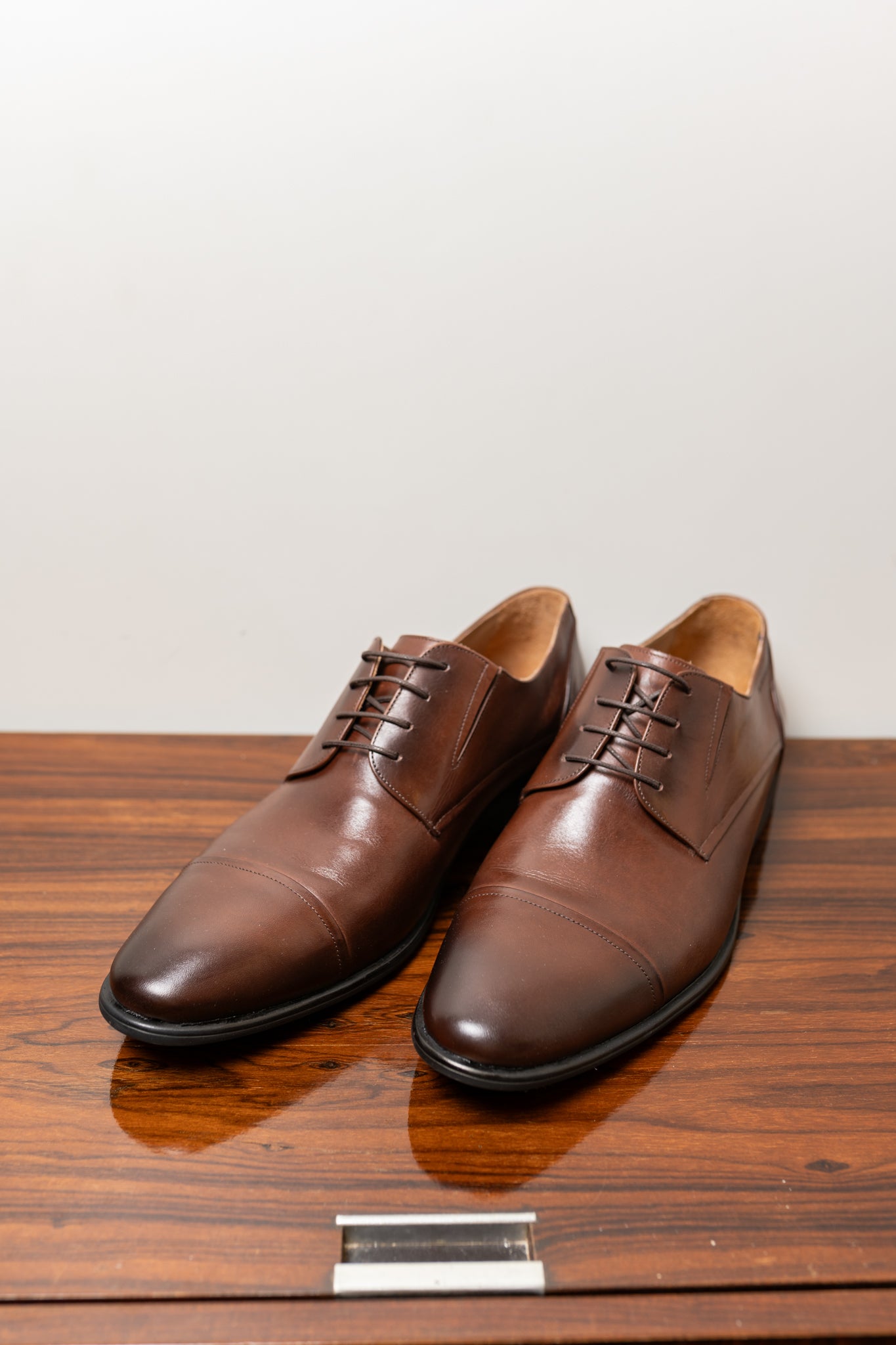 Sapato Social de Couro Sola de borracha Marrom