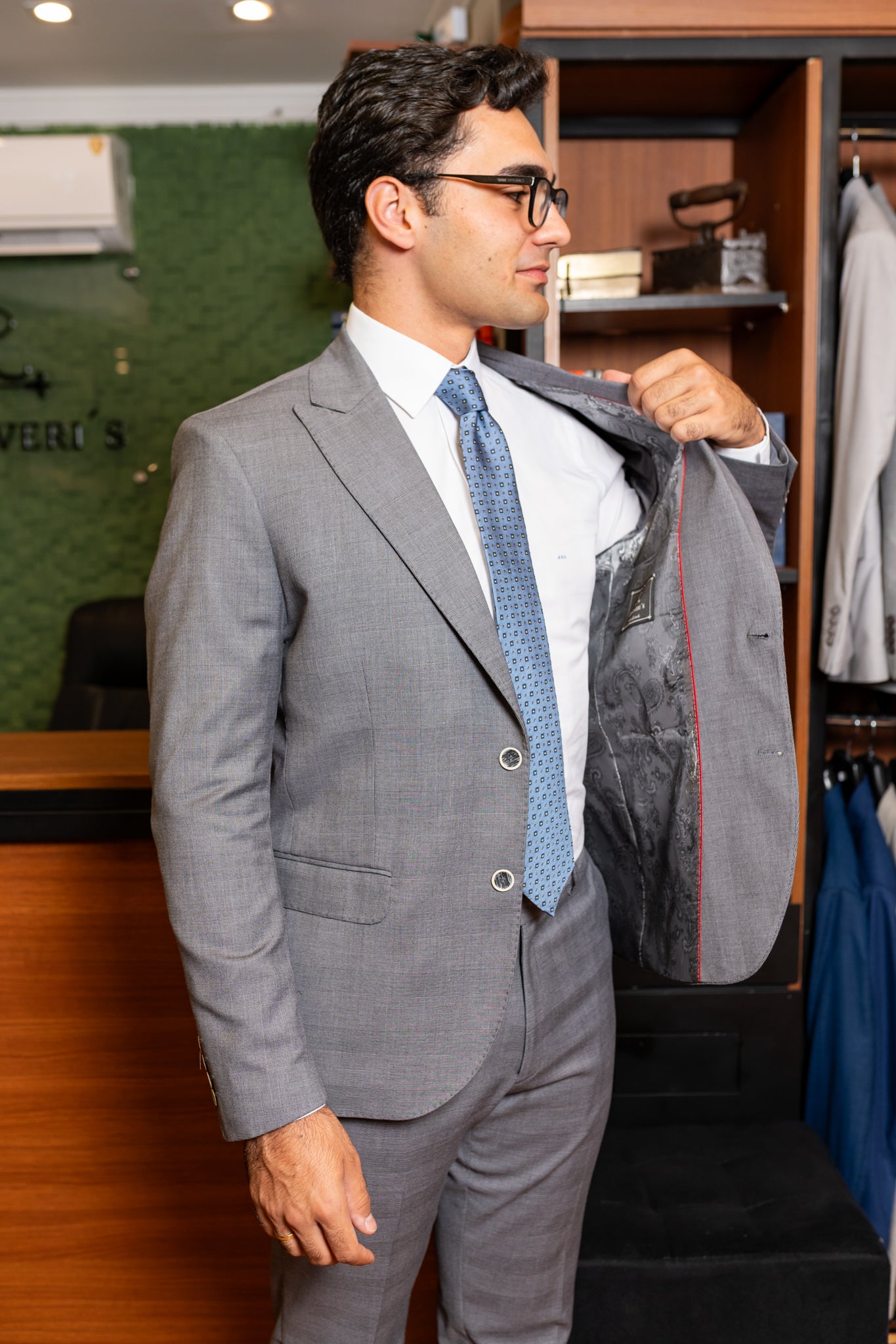 Costume Alfaiataria Cinza Xadrez 1125