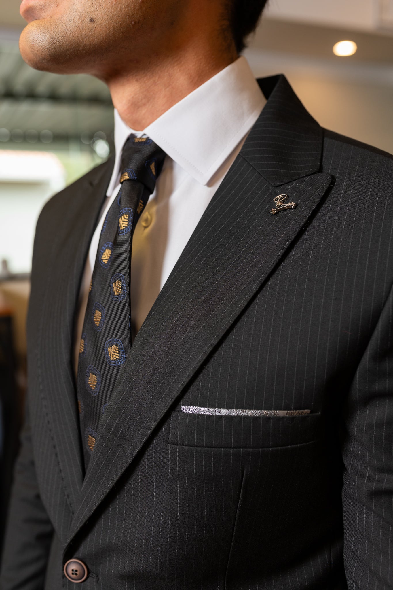 Costume Alfaiataria Preto Risca de giz 1125