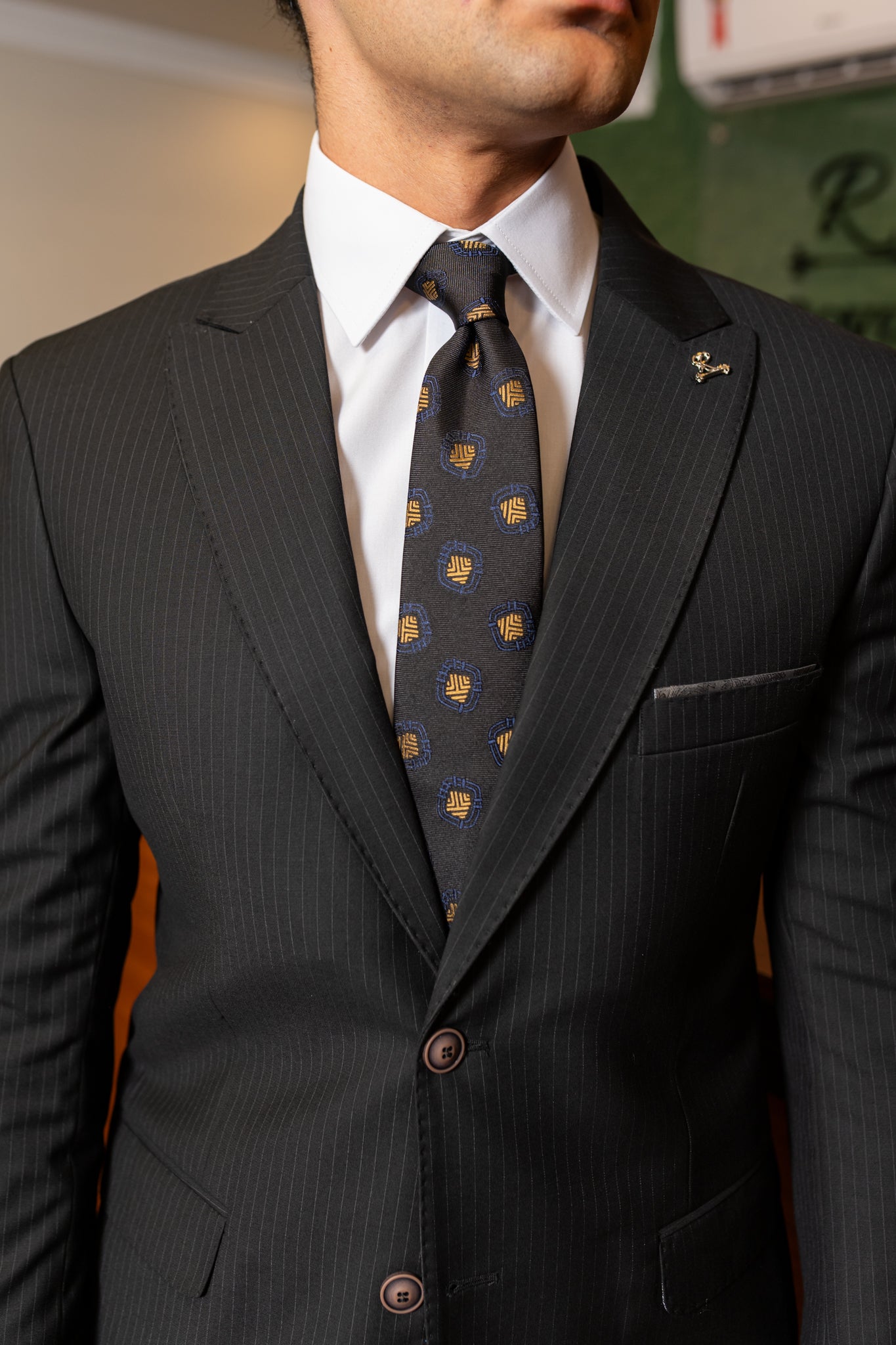 Costume Alfaiataria Preto Risca de giz 1125