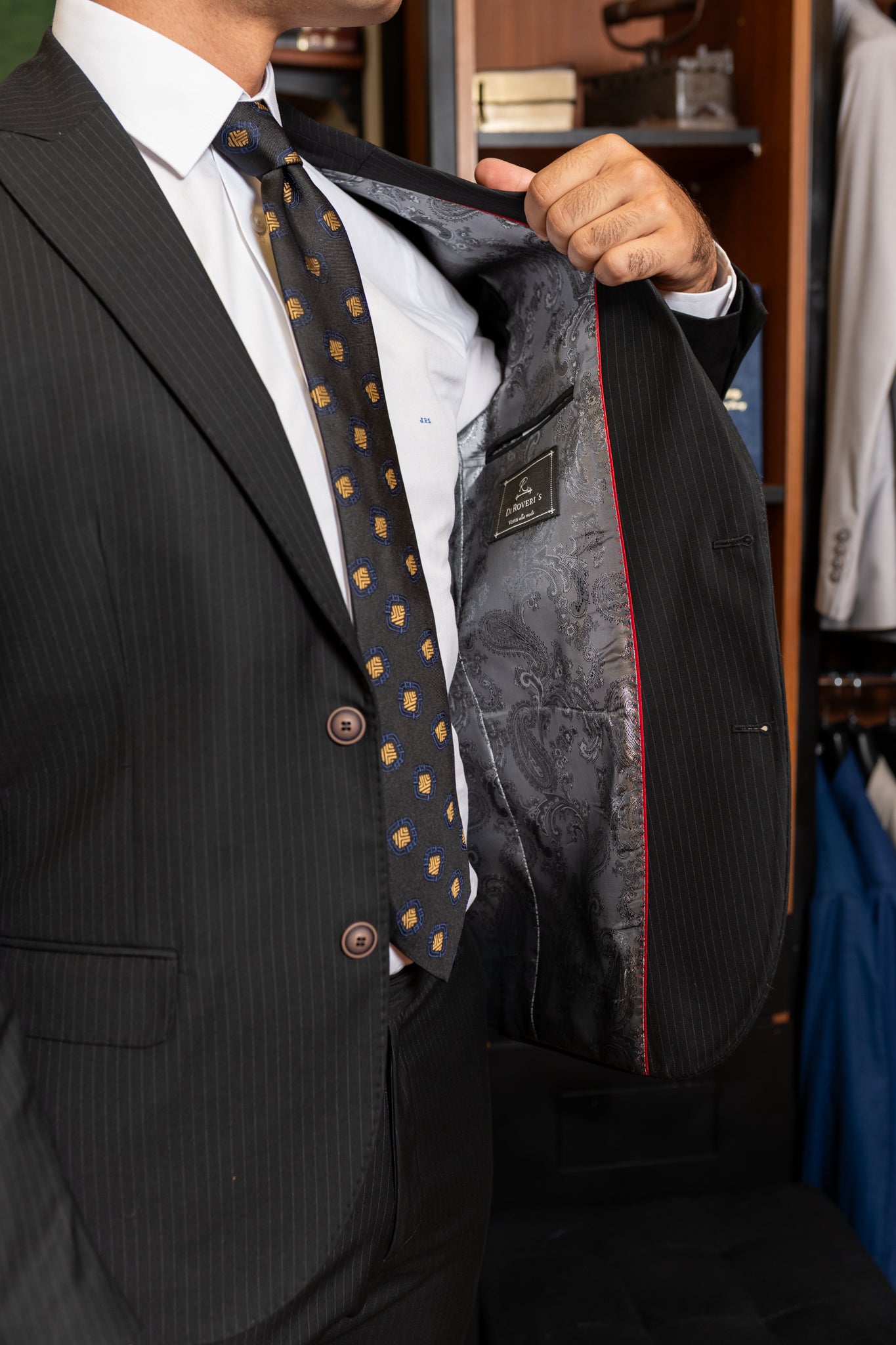 Costume Alfaiataria Preto Risca de giz 1125