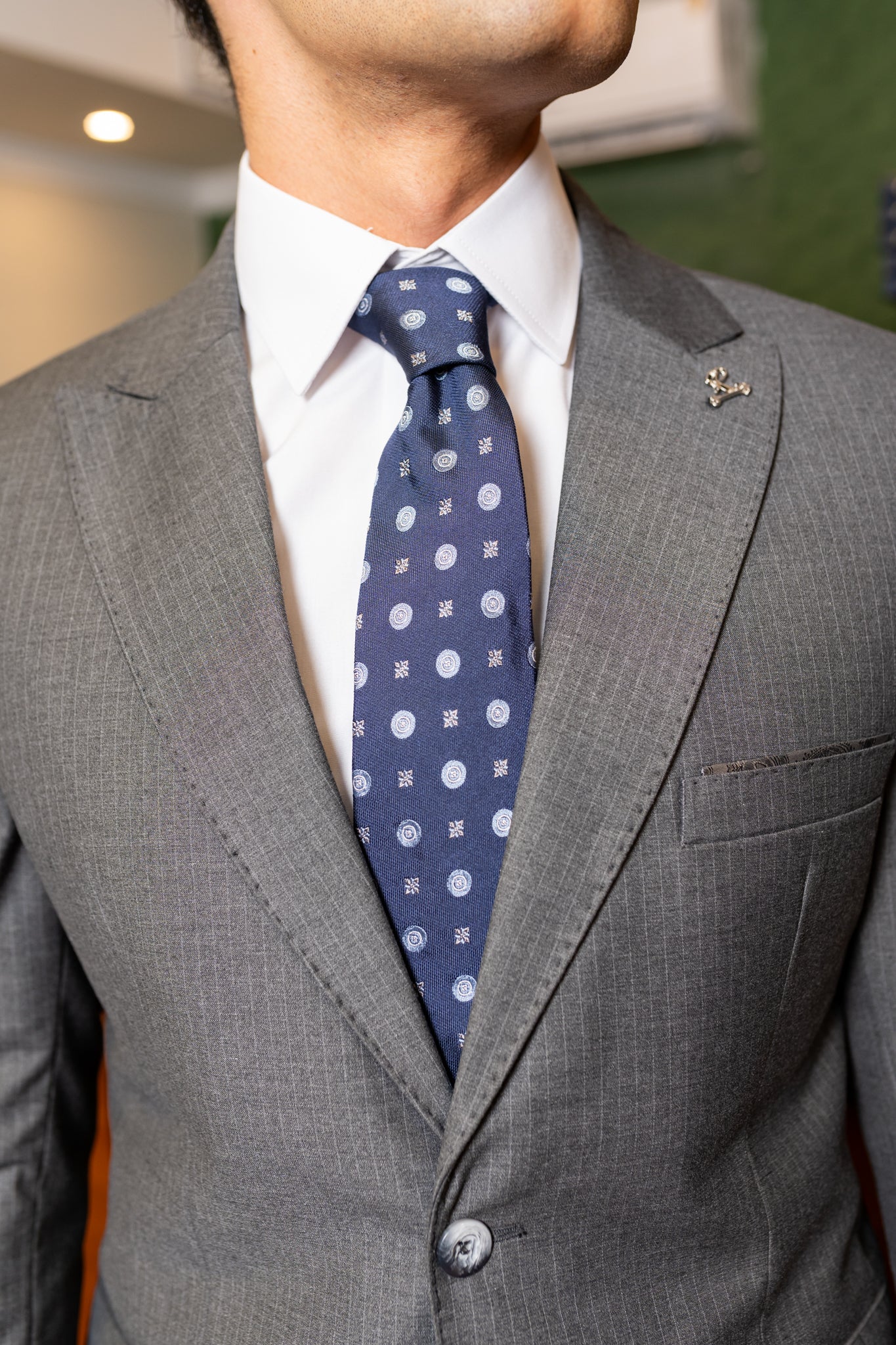 Costume Alfaiataria Chumbo Risca de giz 1125