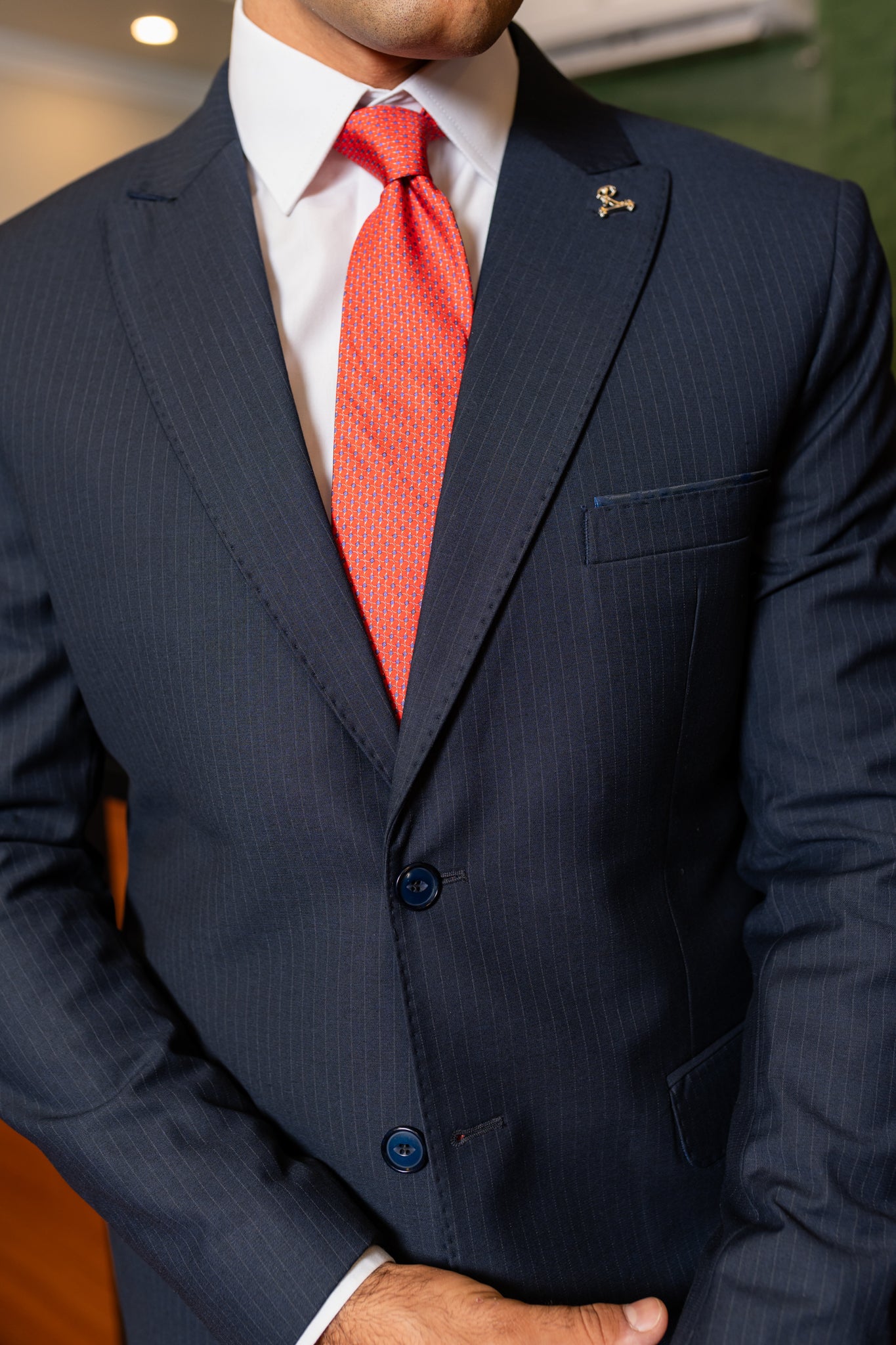 Costume Alfaiataria Marinho Risca de giz 1125