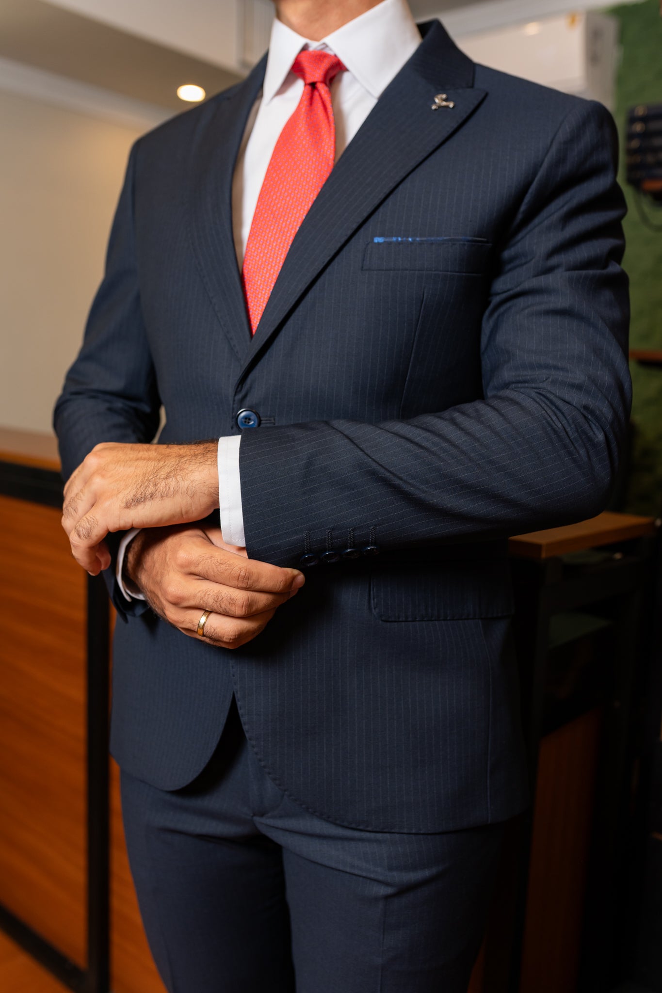 Costume Alfaiataria Marinho Risca de giz 1125