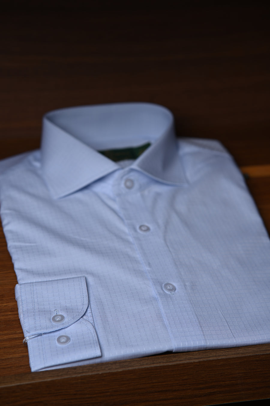 Camisa Fio 80 Azul Bebê maquinetado