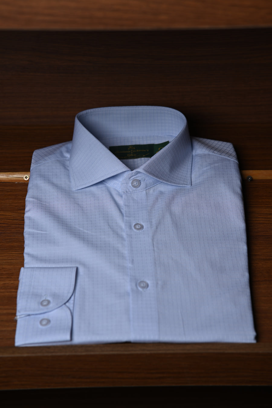 Camisa Fio 80 Azul Bebê maquinetado