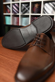 Sapato Sola de borracha Tabaco Oxford