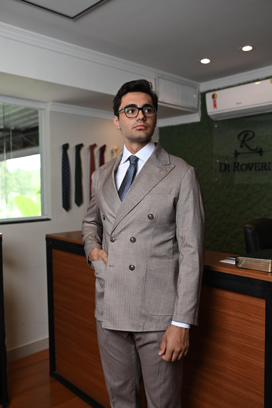 Costume Napoli Transpassado bege 0226