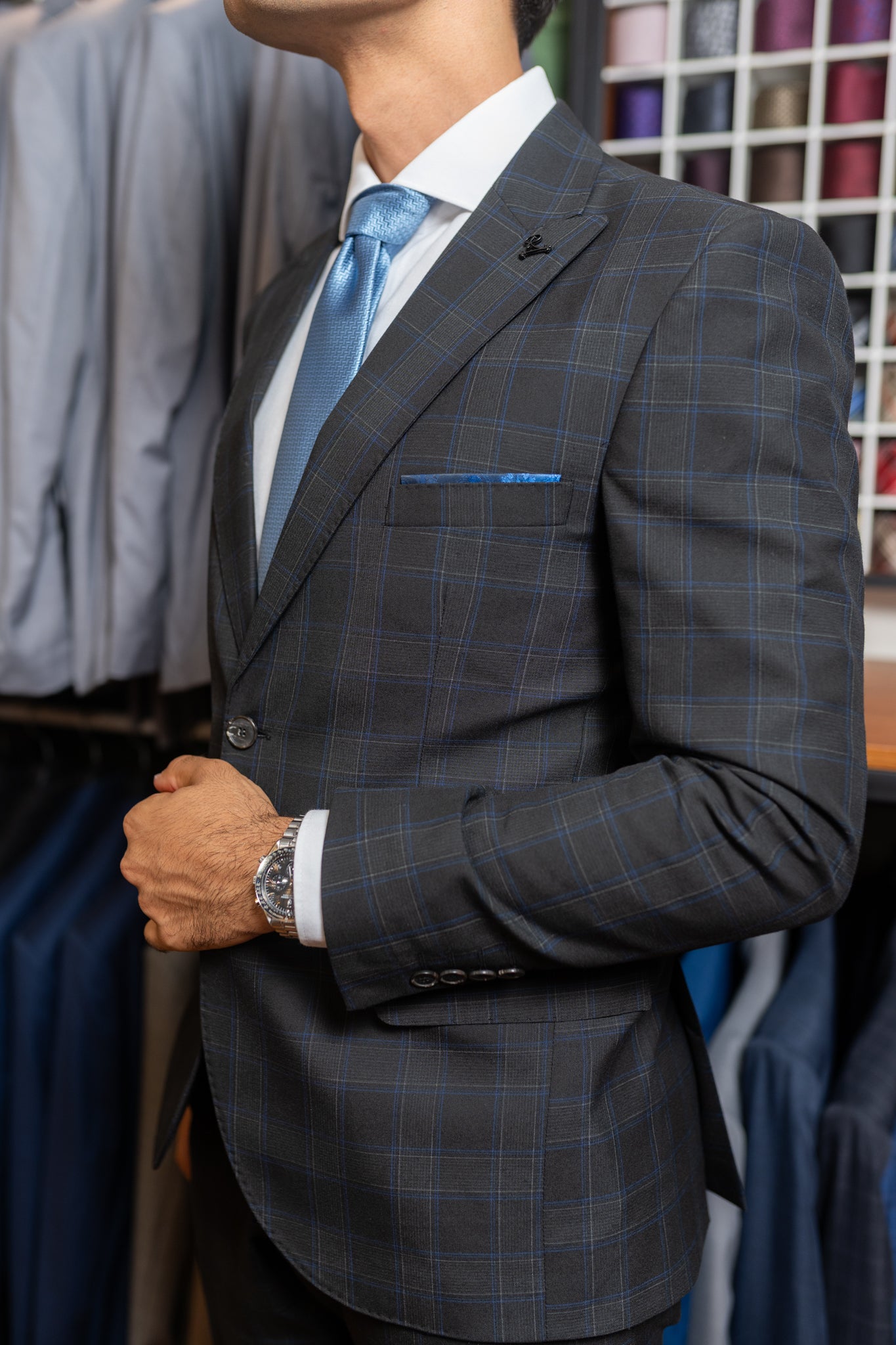 Costume Alfaiataria Preto Xadrez 0425