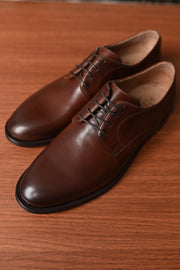 Sapato Oxford de Couro Tabaco