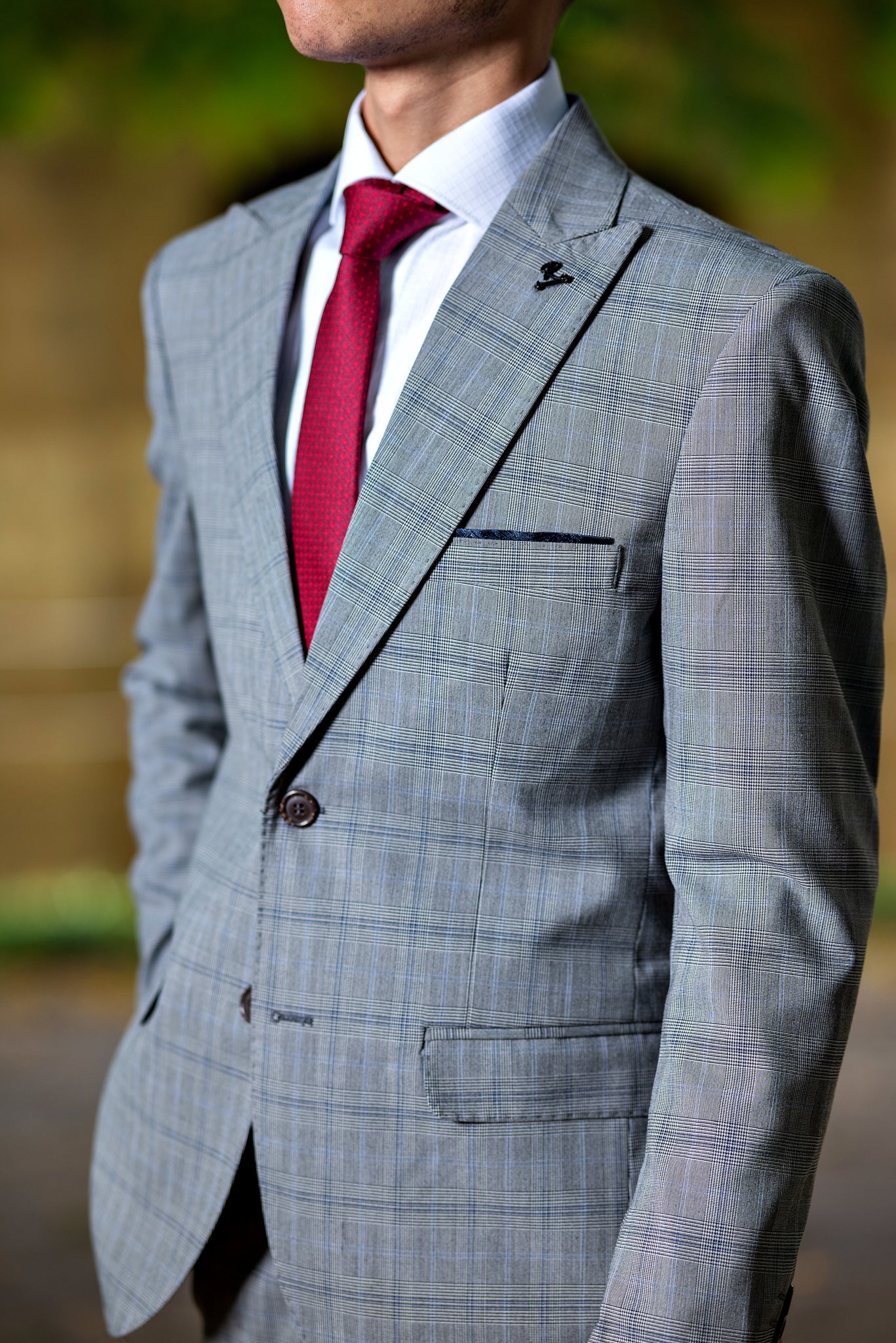 Costume Alfaiataria Cinza Xadrez 0924