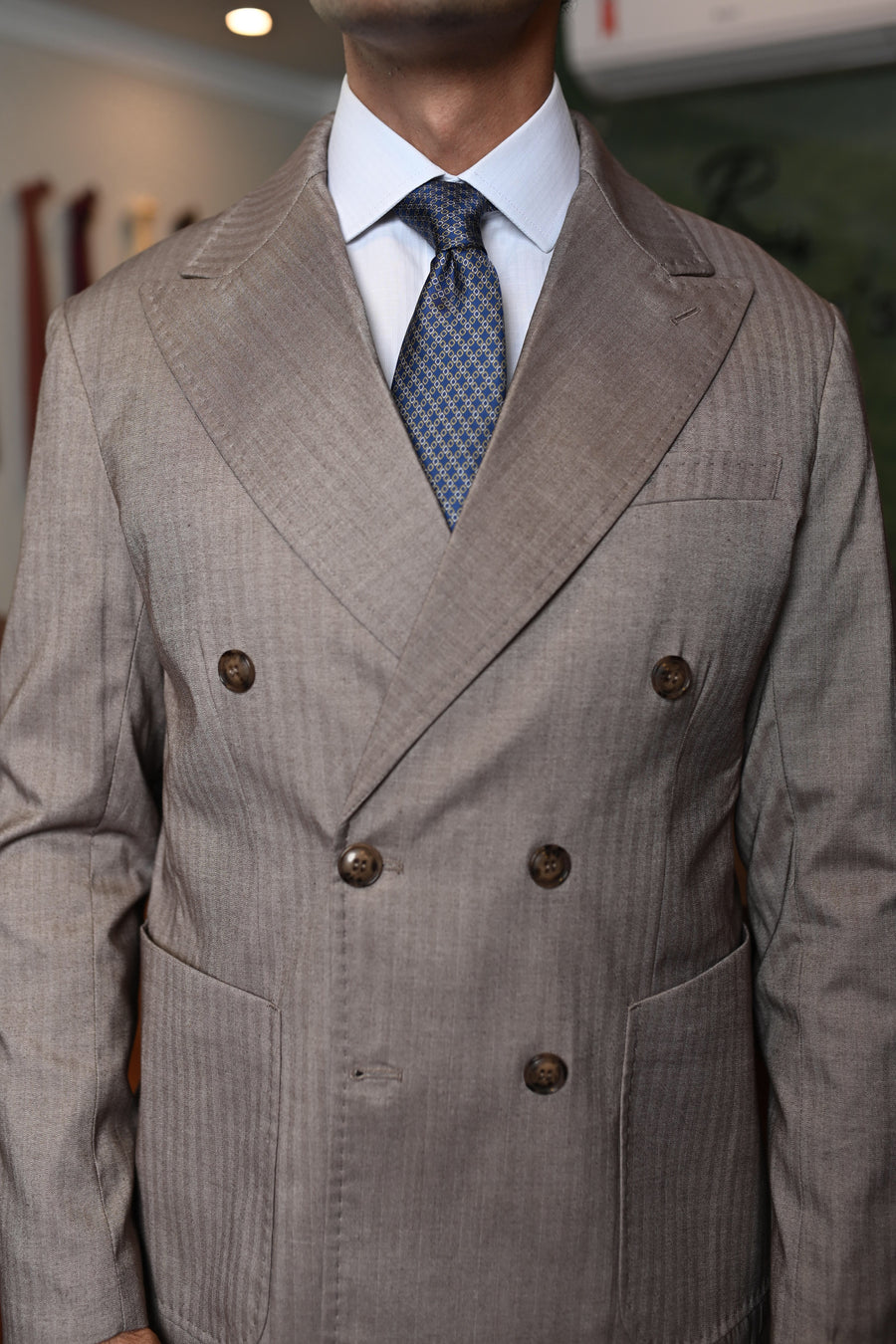 Costume Napoli Transpassado bege 0226