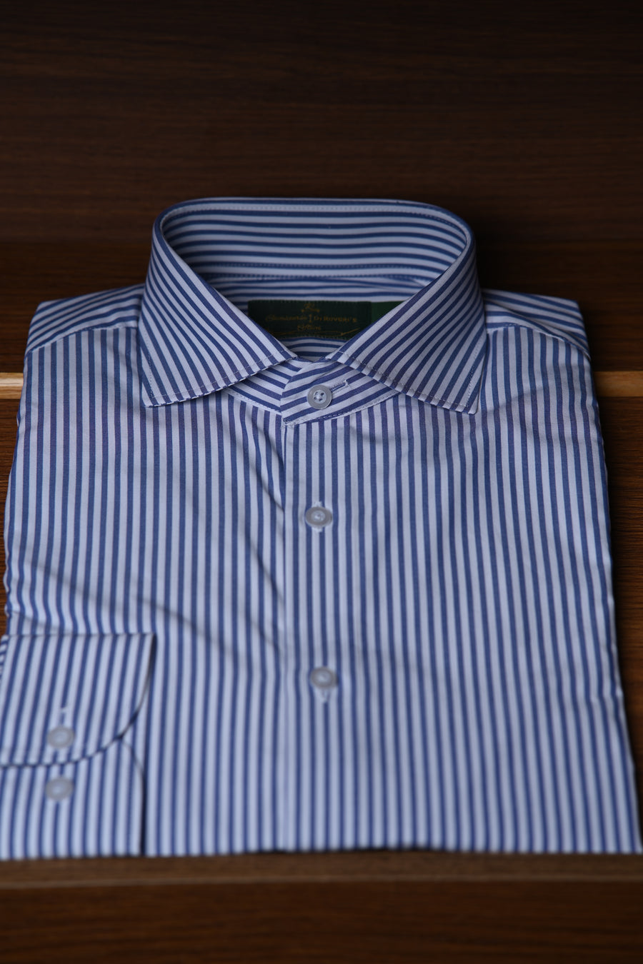 Camisa Fio 80 Listra Azul