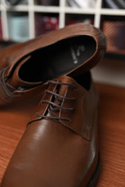 Sapato Sola de borracha Tabaco Oxford