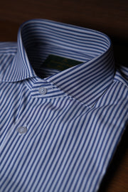 Camisa Fio 80 Listra Azul