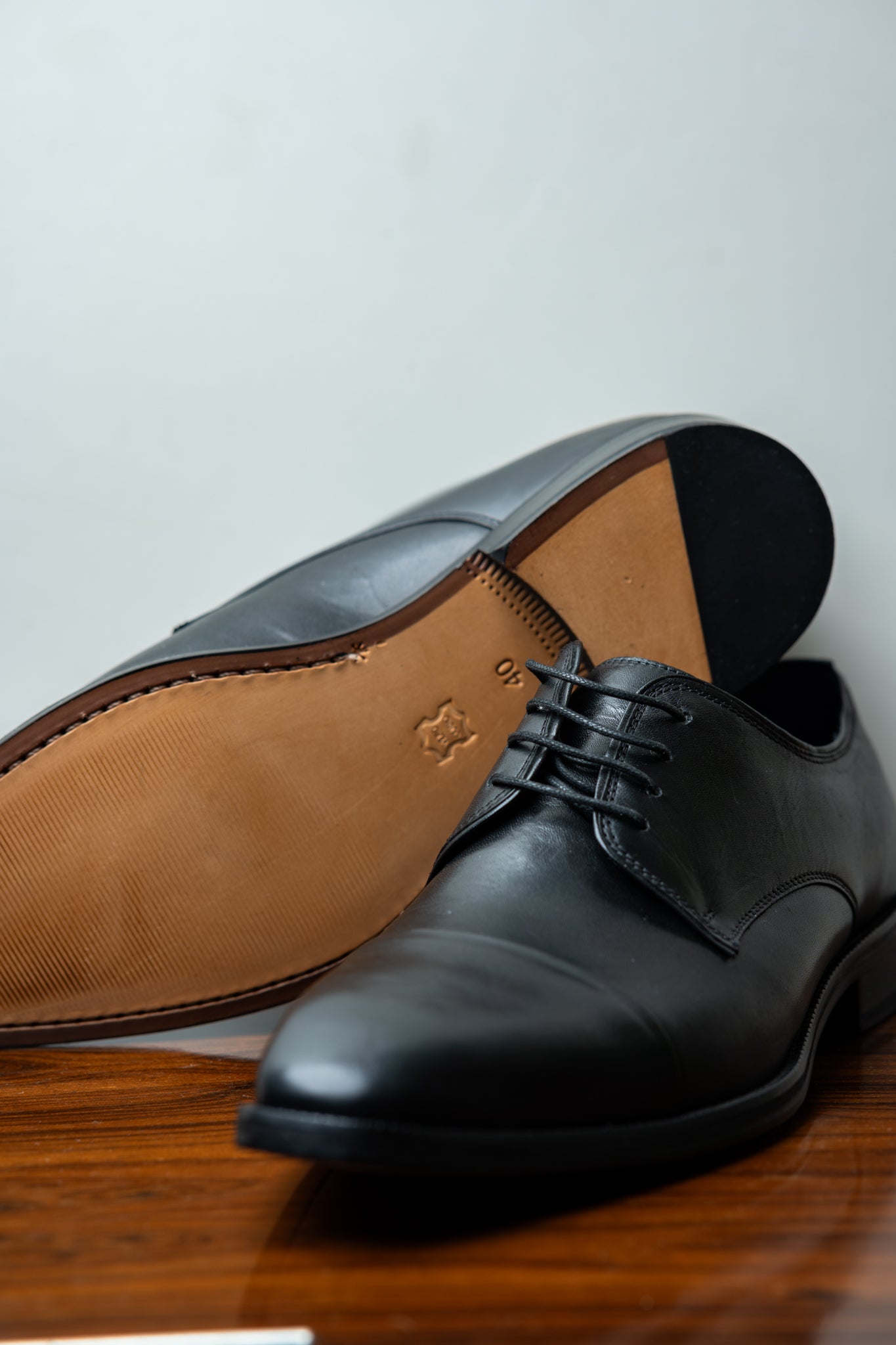 Sapato Oxford de Couro Preto