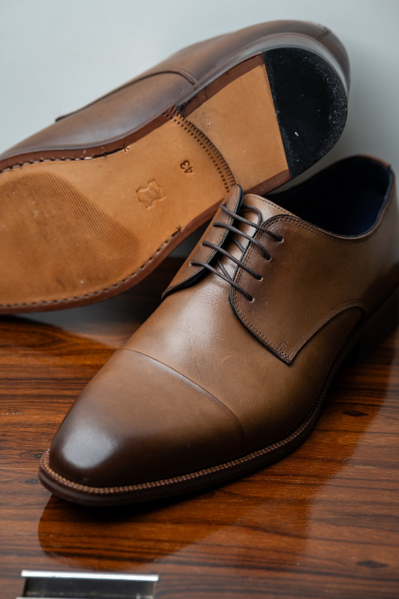 Sapato Oxford de Couro Cacau