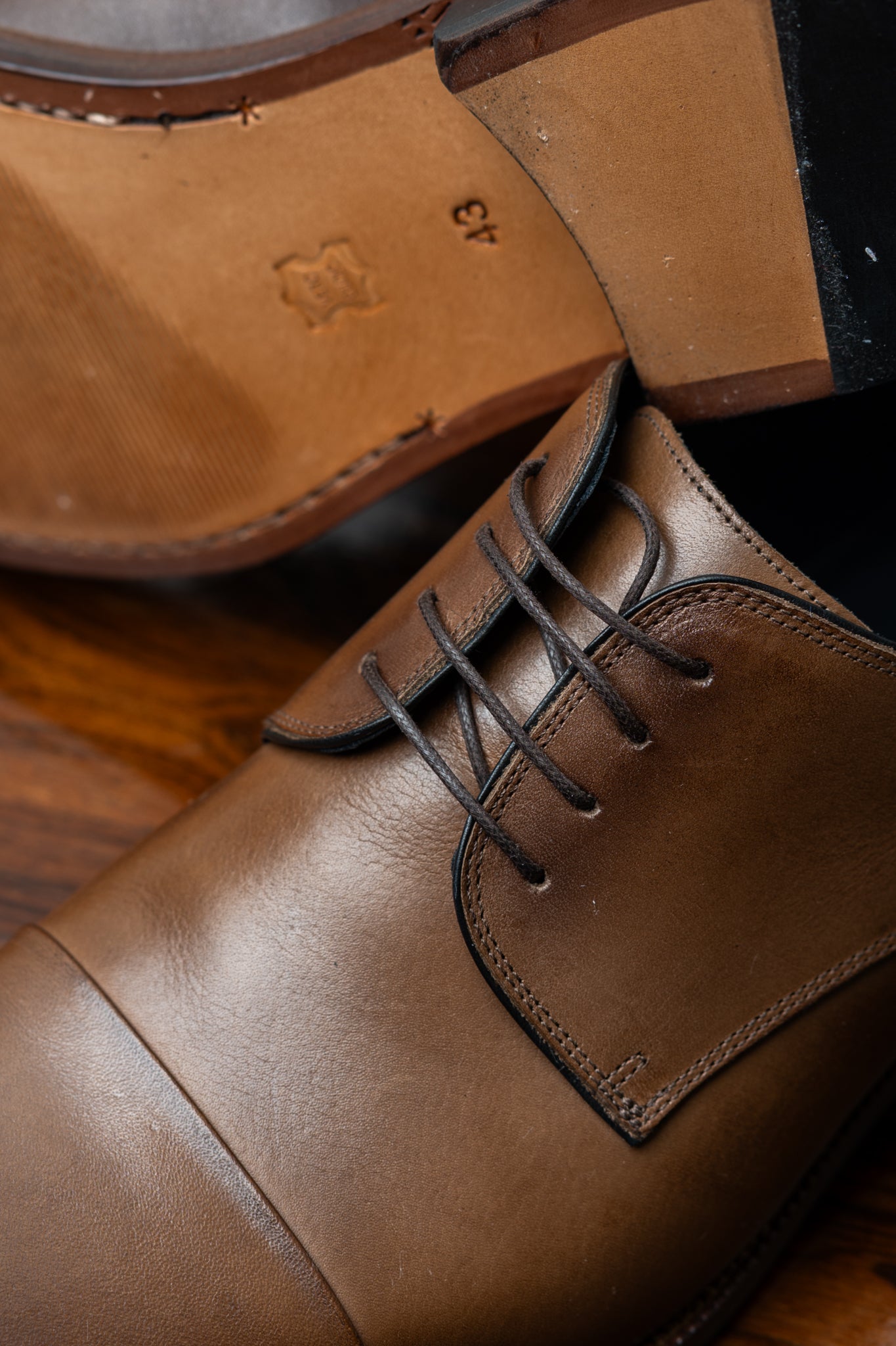 Sapato Oxford de Couro Cacau