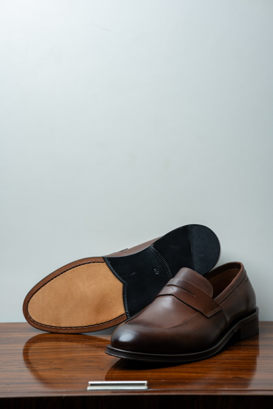 Sapato Loafer de Couro Marrom