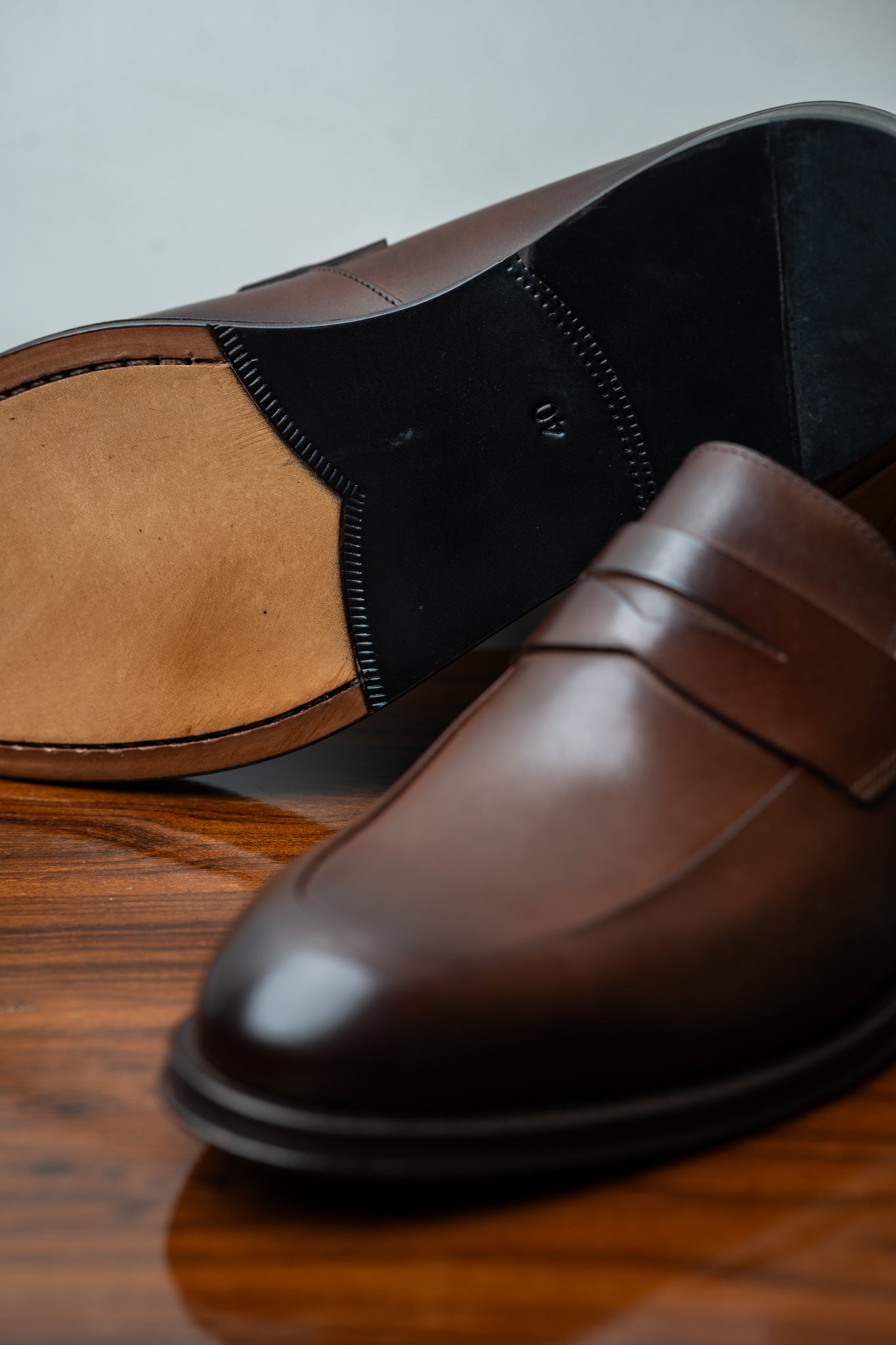 Sapato Loafer de Couro Marrom
