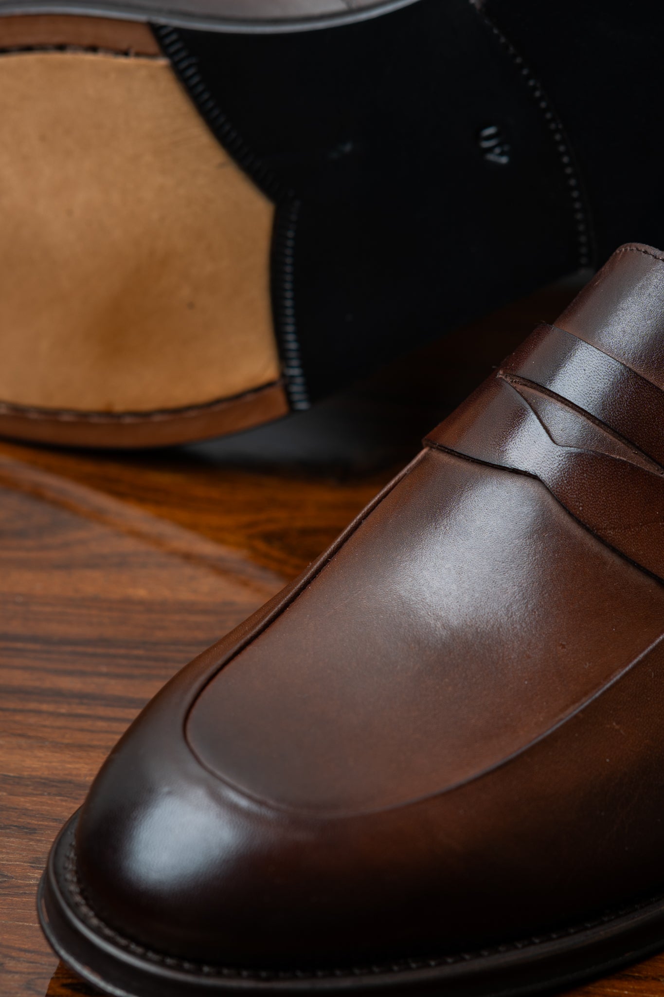 Sapato Loafer de Couro Marrom