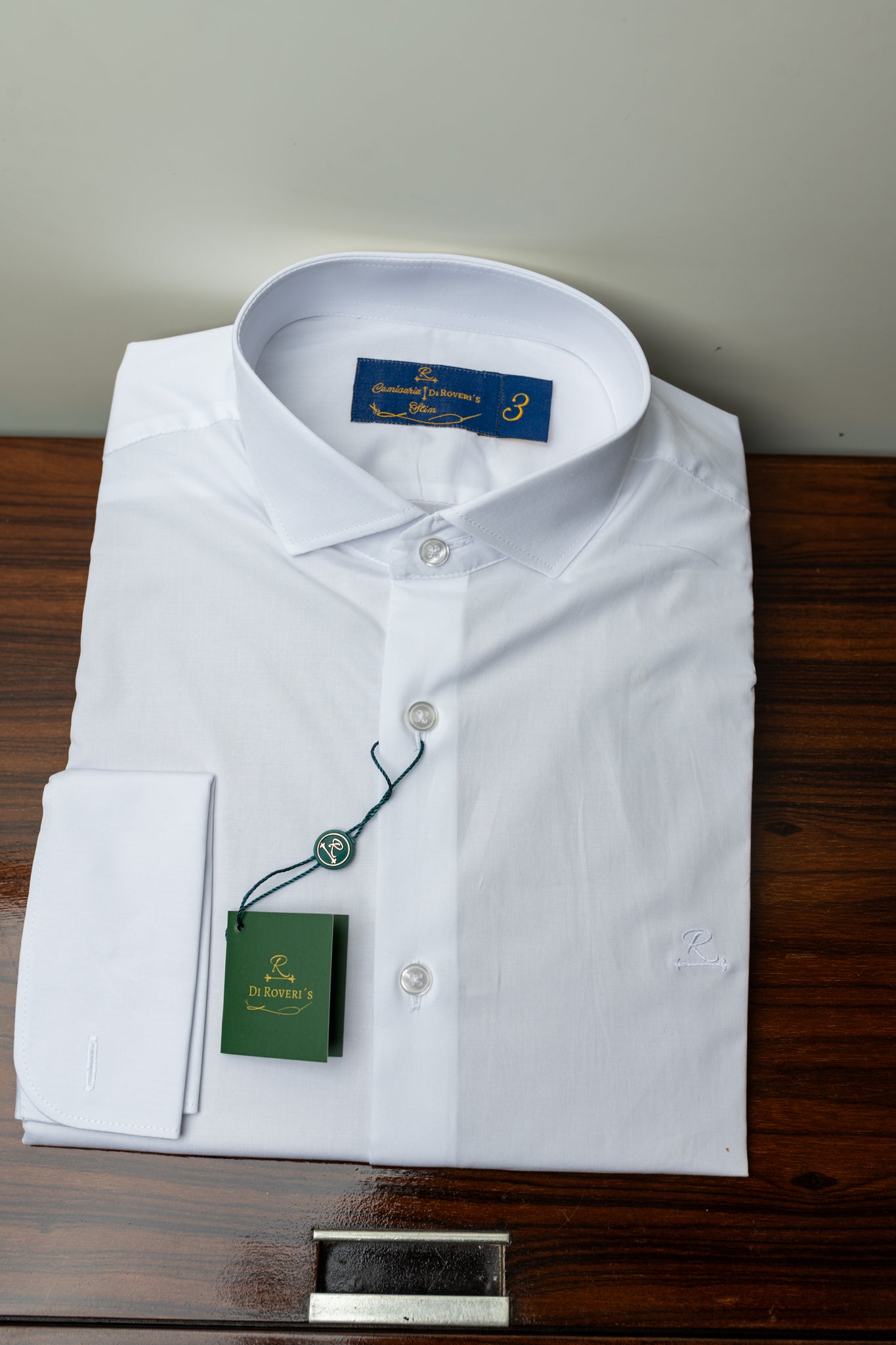 Camisa Fio 60 de abotoadura Branca