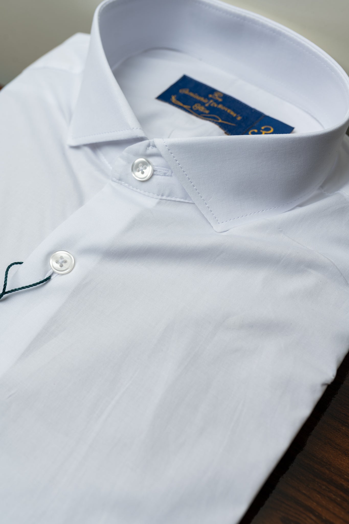 Camisa Fio 60 de abotoadura Branca