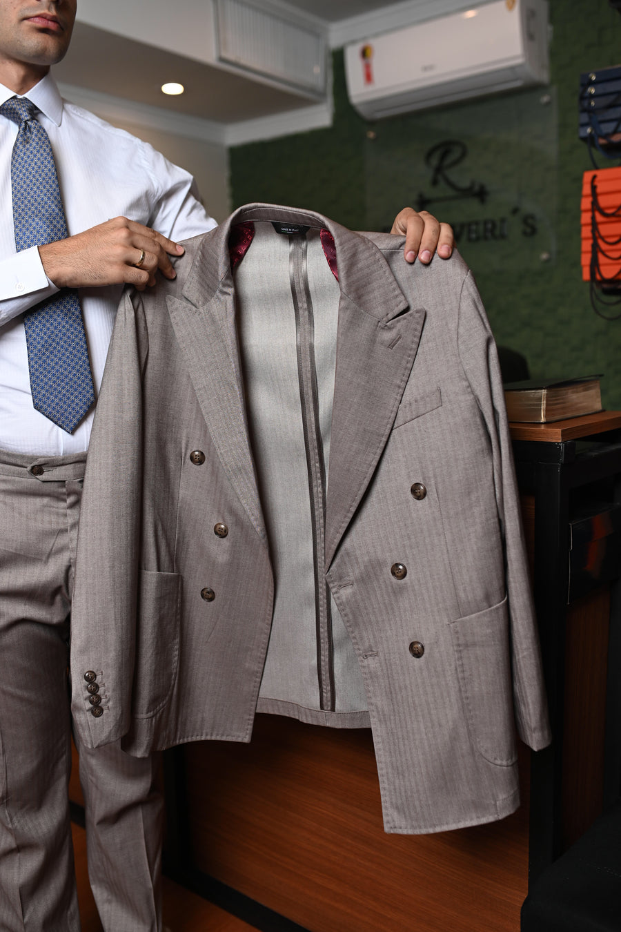 Costume Napoli Transpassado bege 0226