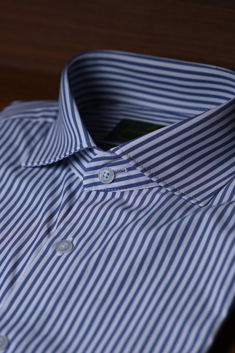 Camisa Fio 80 Listra Azul